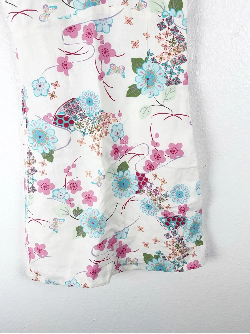 OLD NAVY Linen Cotton Blend Floral Lined Dress Girls Size 7